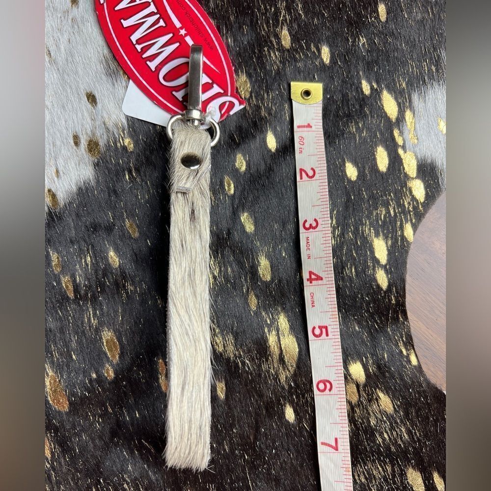 Real Cowhide Keychain Wristlet.